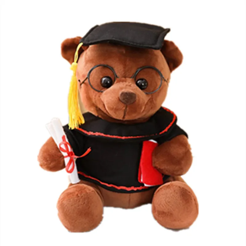 Custom 18/23/28cm Graduation Teddy Bear Kids Gift Stuffed Animals Toys Plush Dolls Congratulate Graduation Bear Party Supplies