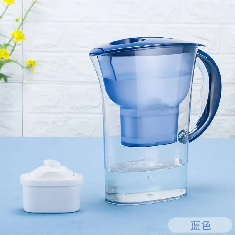 2.5L plastic water filter pitcher filtration jug replacement cartridge water filter jug with activated carbon filter