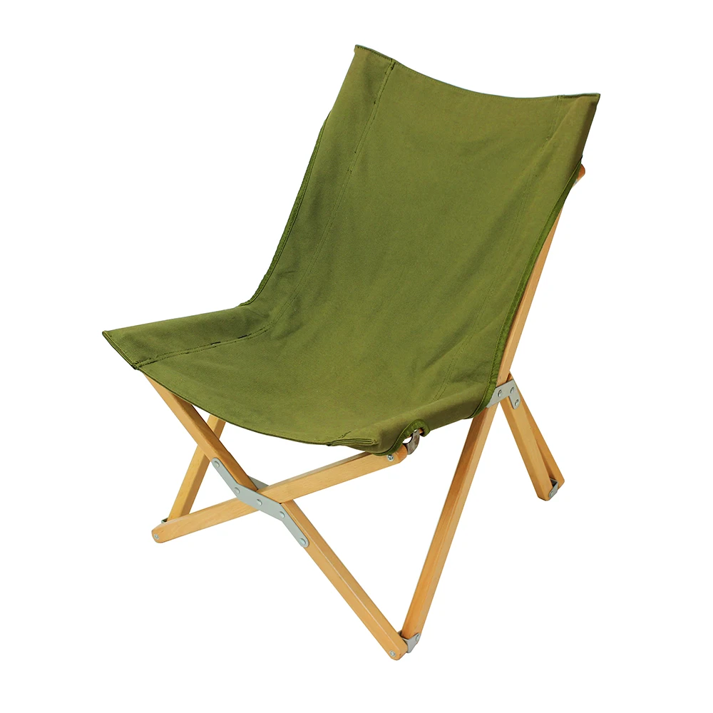 Japan outdoor folding beech portable beach lowseat camping wood butterfly chair