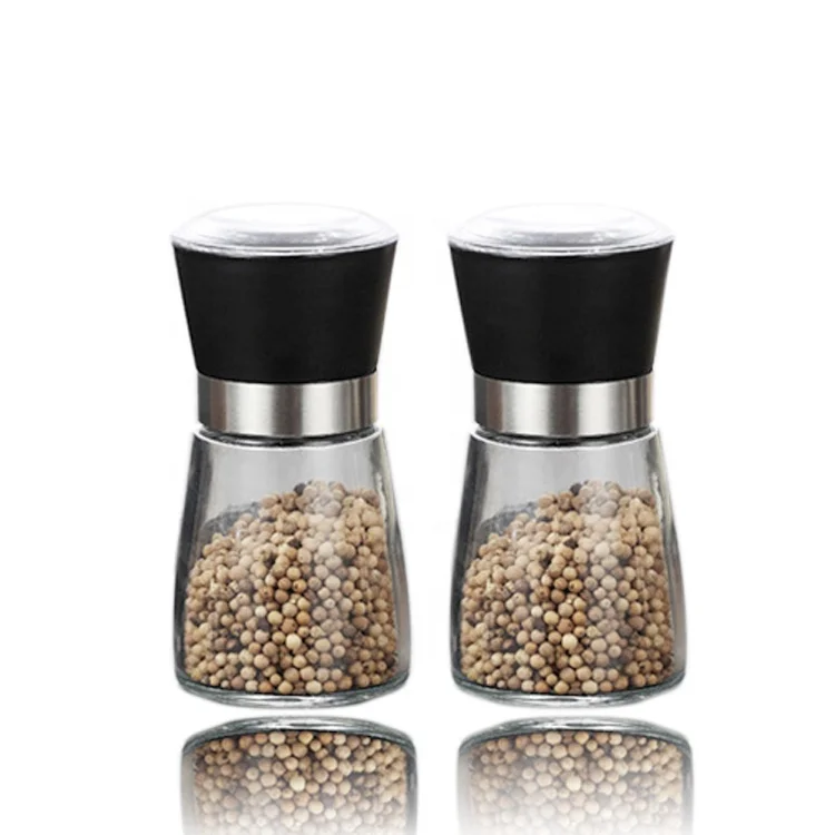 New Mechanical 150ml Manual Pepper Grinder Customized 180ml Stainless Steel Pepper Mill Kits