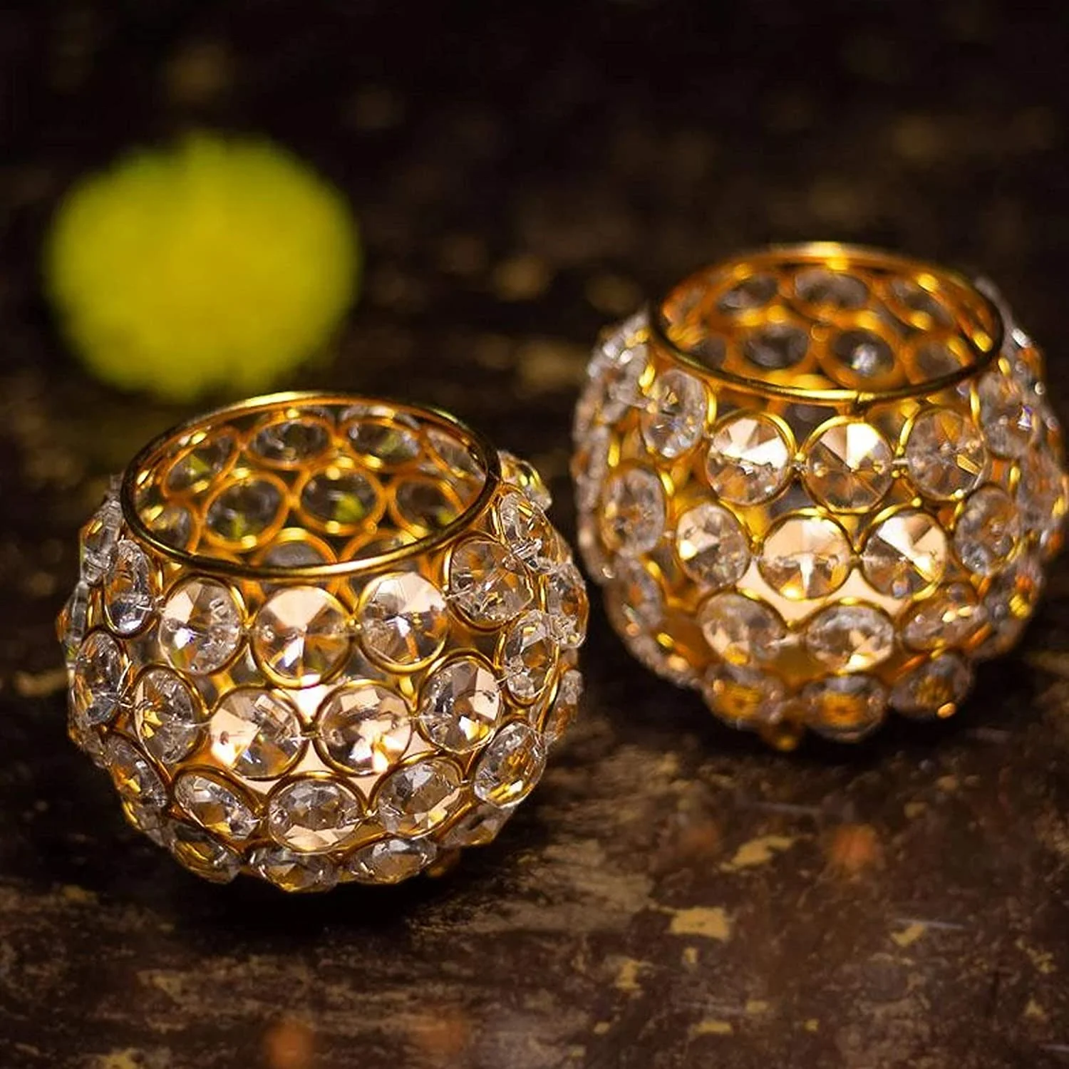 Бесплатная доставка) Золотой Хрустальный подсвечник для чая/спарклеры, Свадебный канделябр, Декор для дома, столовой, стола sunyu1805