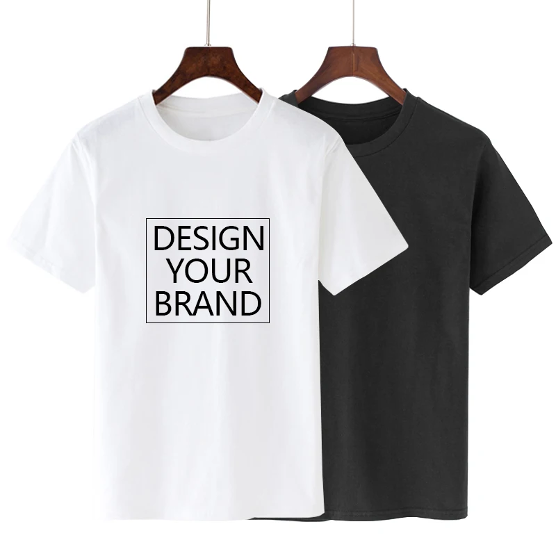 Wholesale Mens 100% cotton Blank Plain tshirt Custom High Quality Printed Logo Black t shirts