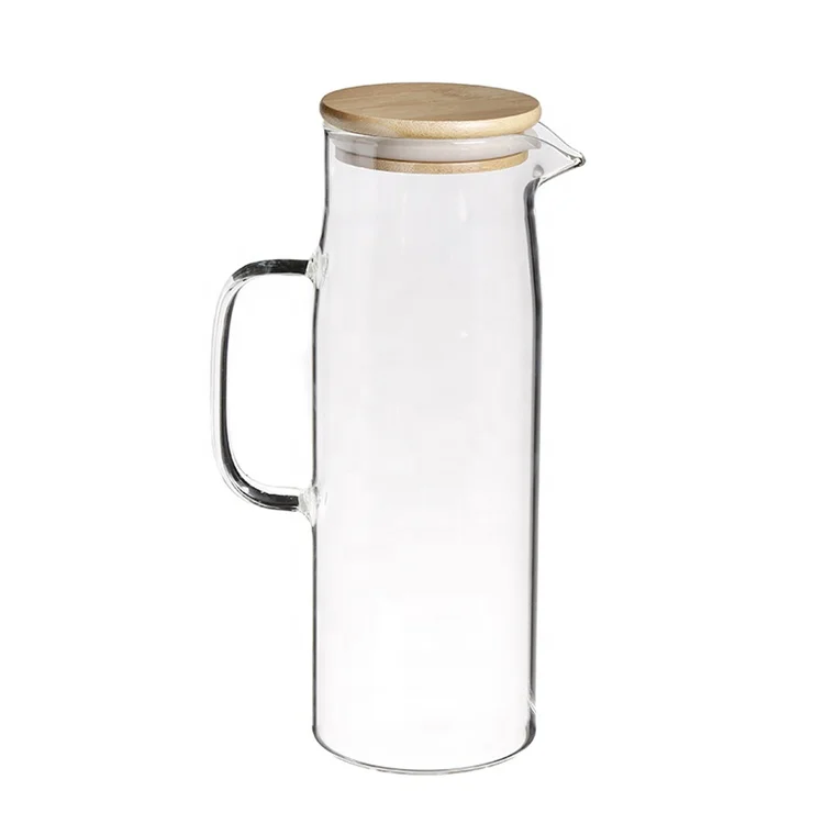 New Design Heat Resistant Borosilicate Glass Tea Pot Pitcher With Lid