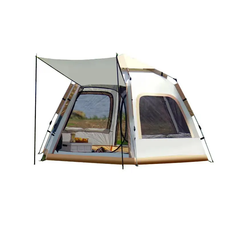 High-Density Gauze Anti-Mosquito Automatic Tent UV Vinyl Waterproof 6-Person Camping Portable One Bedroom Outdoor