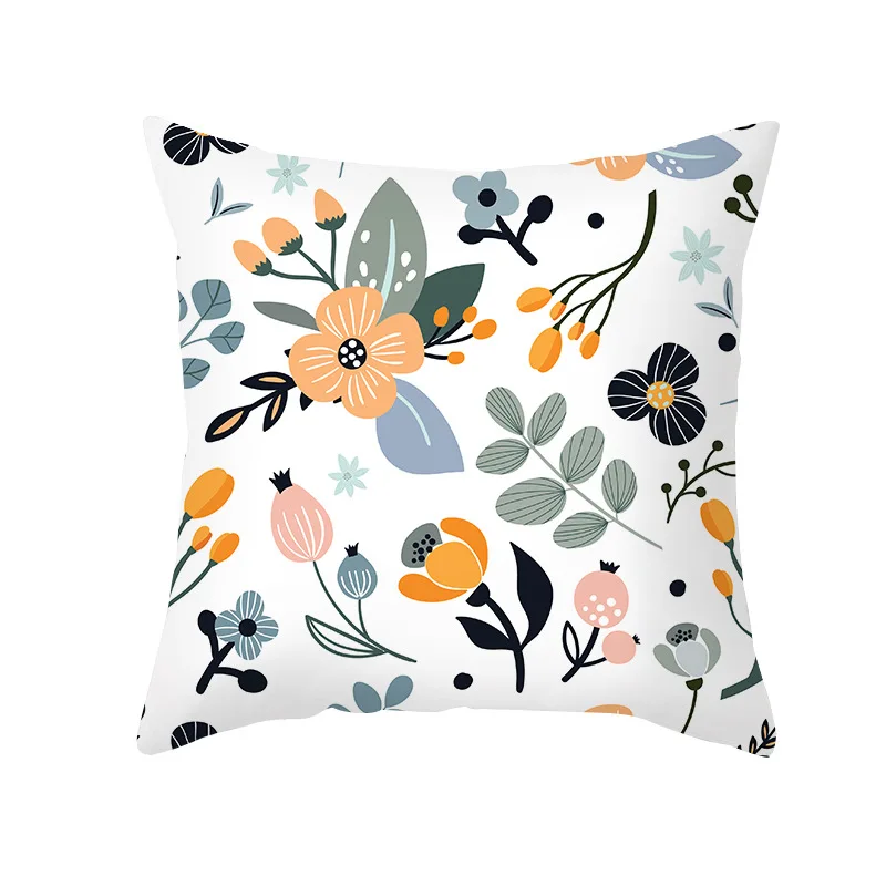 
Peach skin sofa cushion cover made outdoor nordic green plant office pillow case 