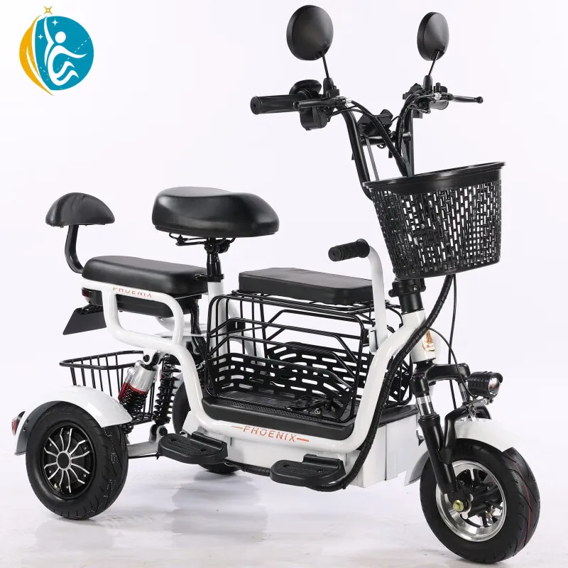 2024 Adult Multi-Purpose e-TRICYCLE Moto Bike 400W 48V 20ah Lithium Battery Fast Speed 24km/h Electric Scooter 2024 Electric