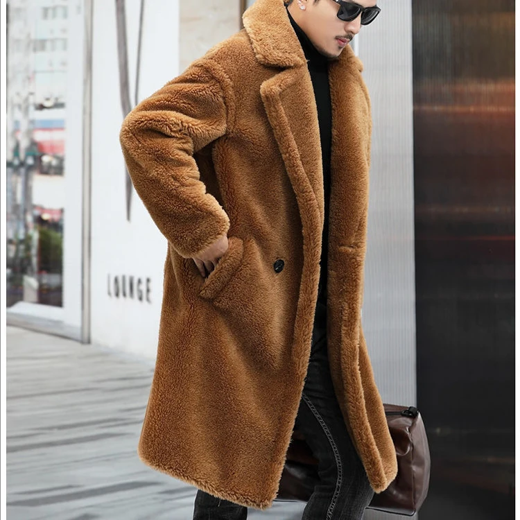 Winter Male Jacket Warm Cashmere Casual Wool Mens high quality Plus Size Coat Fleece Jacket