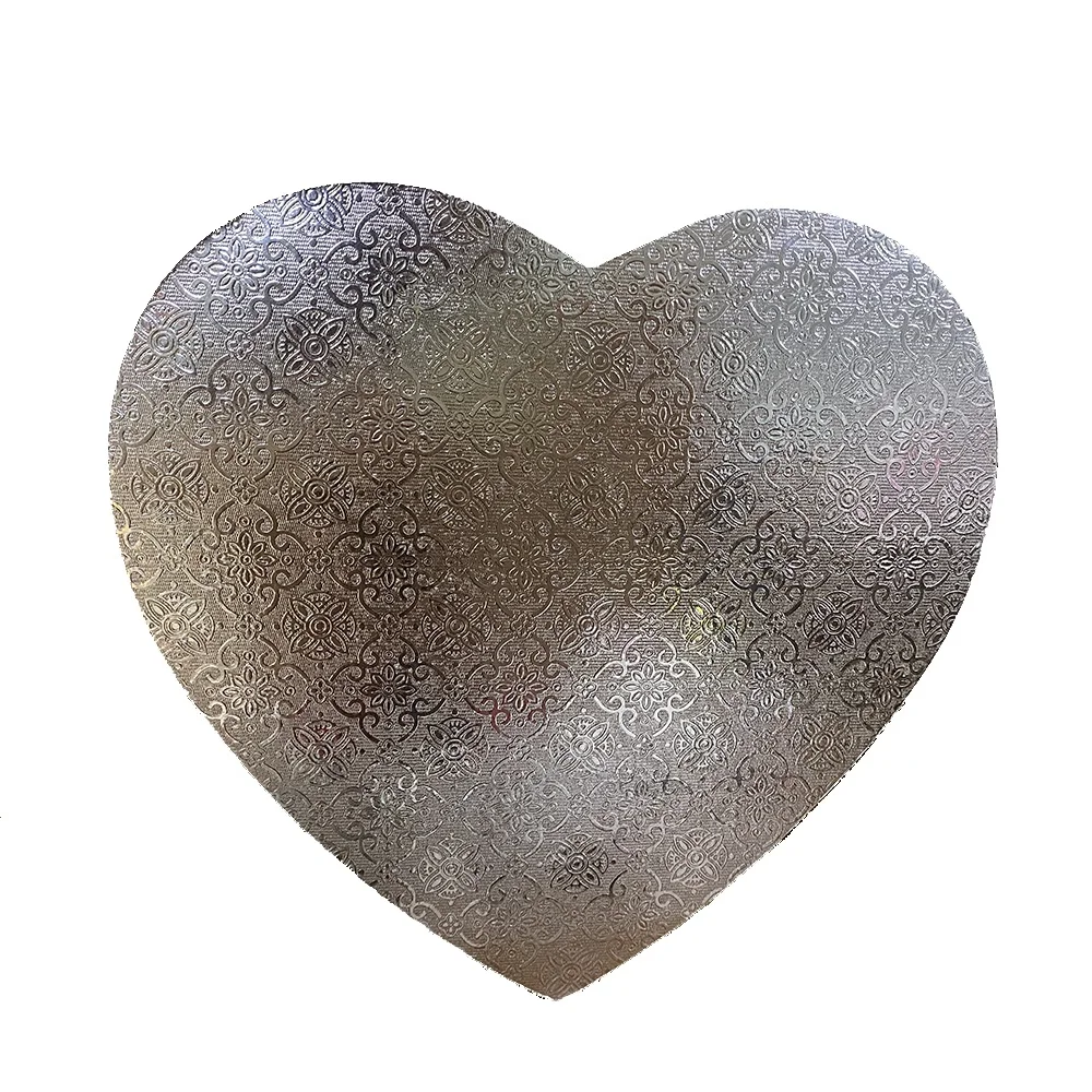 Round Golden Silver Scalloped Cake Board Wedding Decorating Disposable Circle Cardboard Cake Base