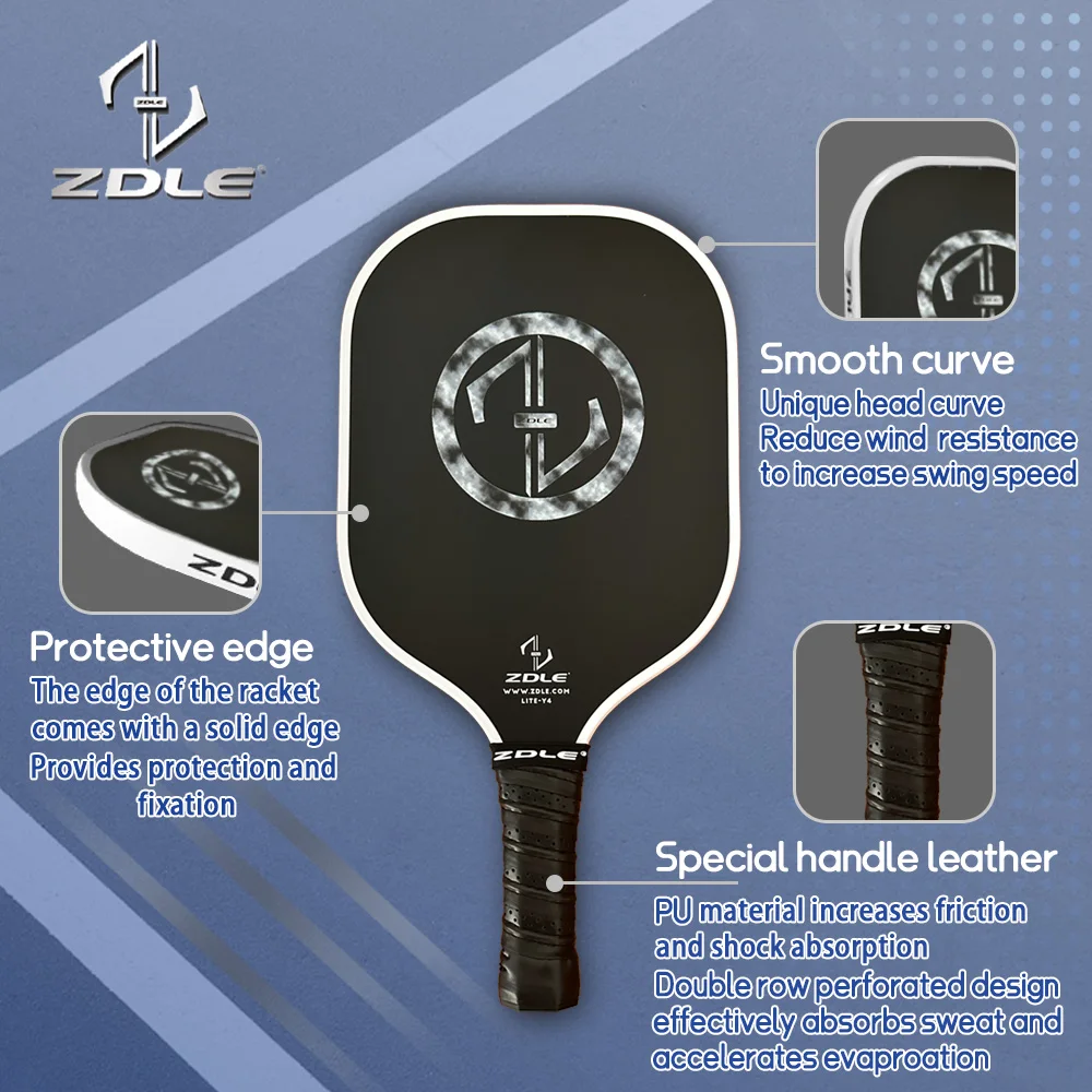 Fiberglass Face Polypropylene Nomex Honeycomb Core USAPA Approved Custom Manufacturers Pickleball Paddle With Grips