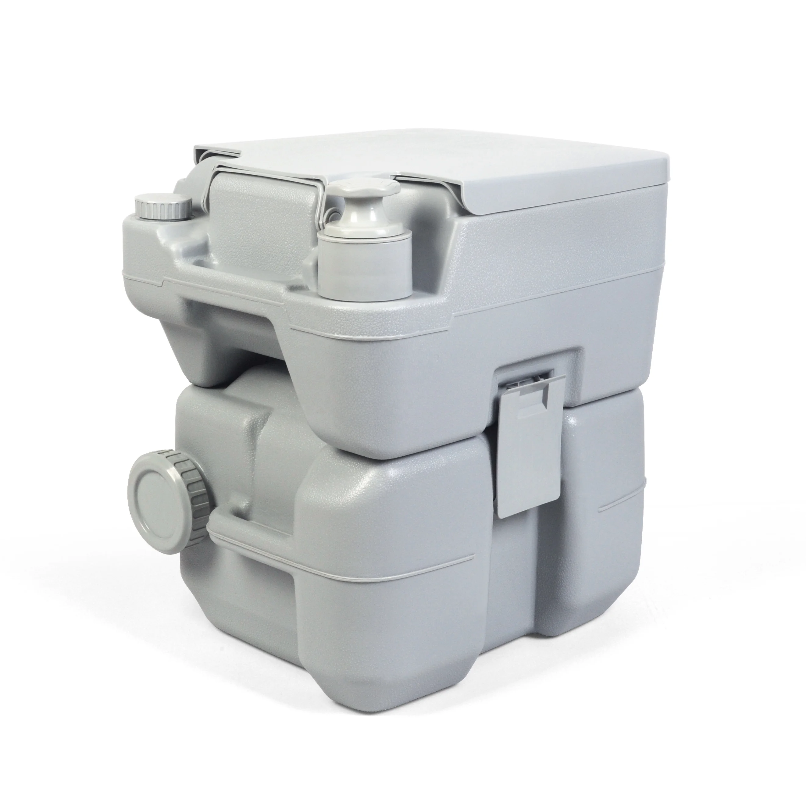 12L+20L Portable Camping  Rv Toilet Portable Travel Toilet with Piston Pump Double Outlet Plastic Mobile Toilet Two Layers