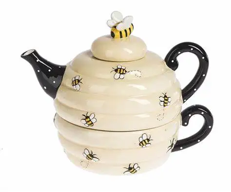 
Bee shape ceramic custom decorative beehives teapot wholesale 