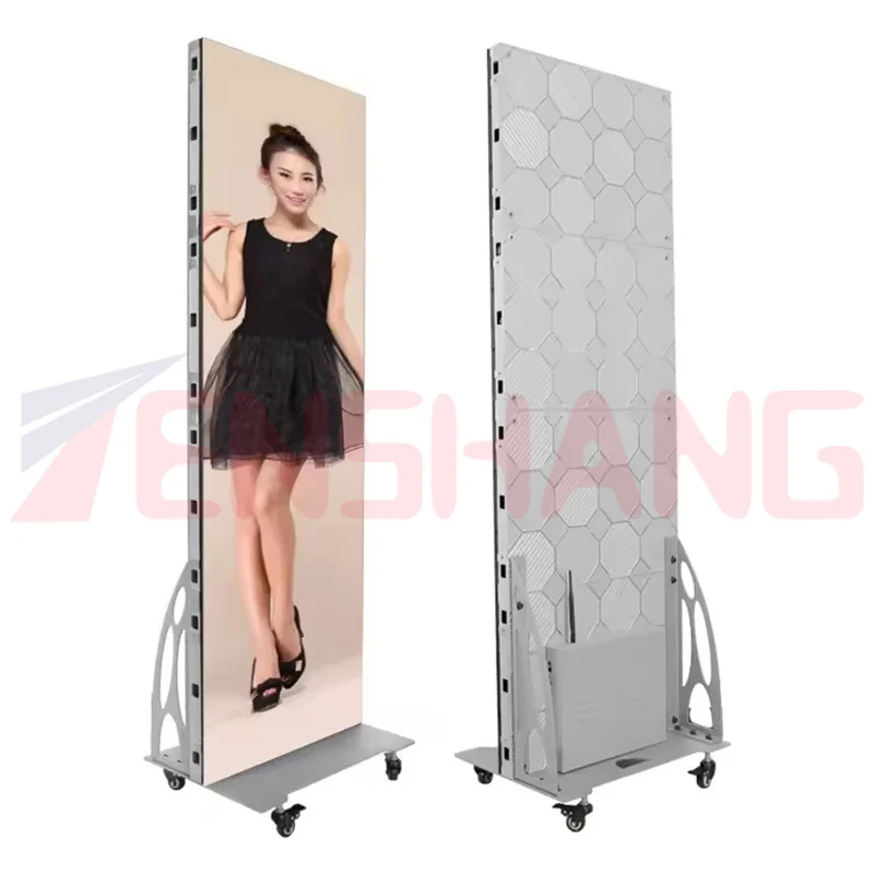 P2.5 P3 P4 Wifi Control Flip Frameless Stand Outside Mirror Digital Vertical Banners Video Wall Board Display Led Screen Poster