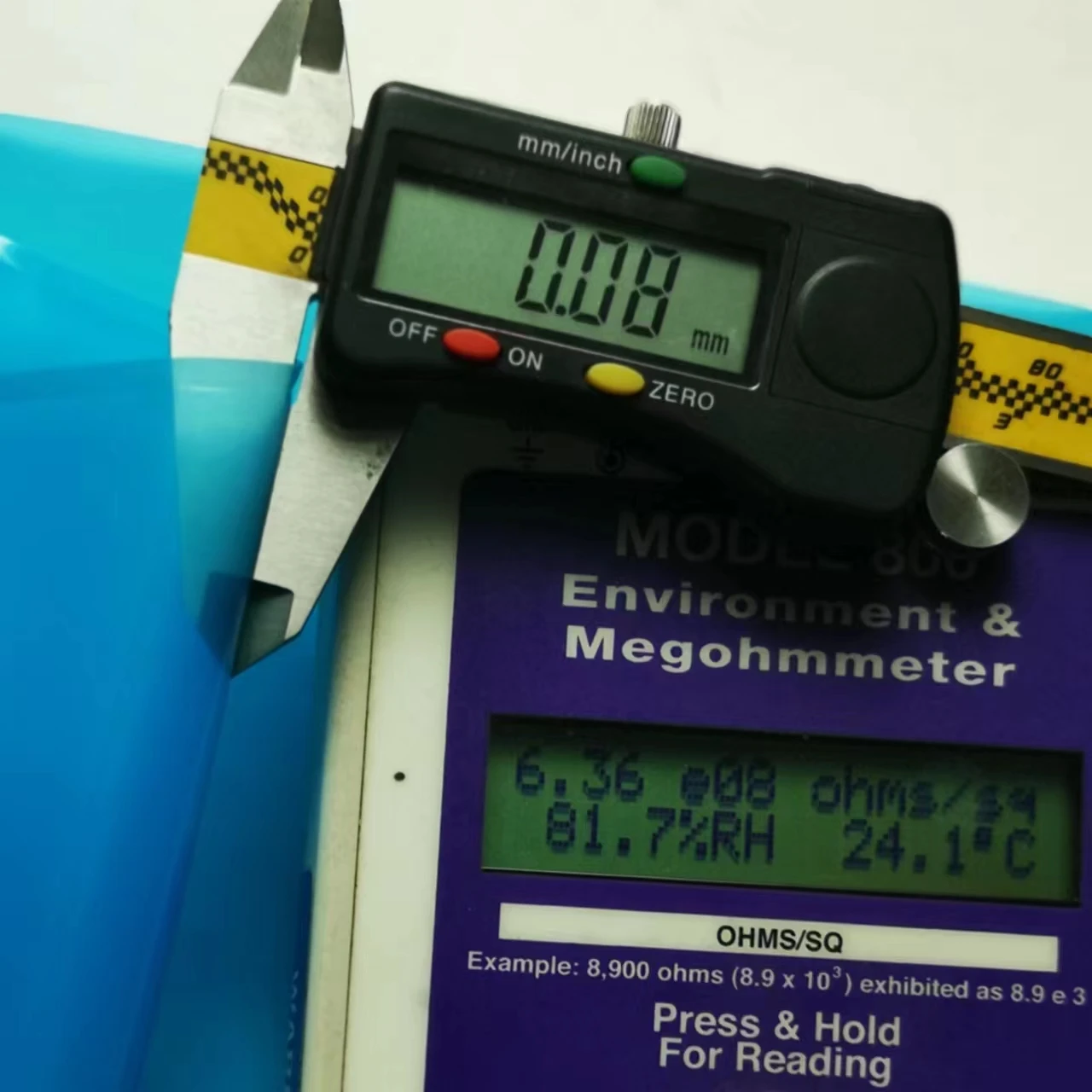 Free Sample permanent Antistatic polyethylene films blue transparent color for PCB boards, communications products packaging