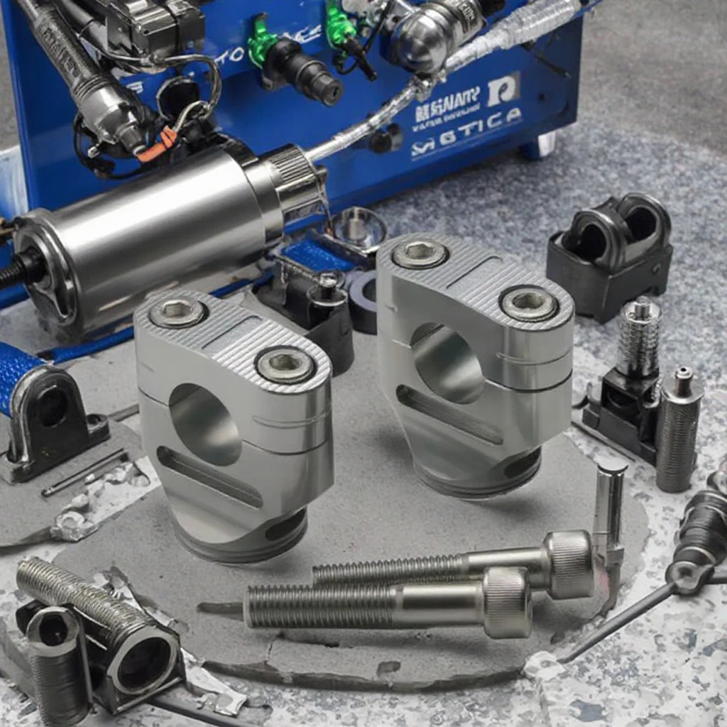 Customized CNC machining Motorcycle Parts handlebar clamp OEM Handlebar Clamp Motorcycle Accessories Aluminum products