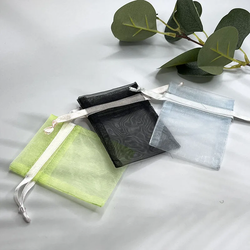 Цветные цвета Лидер продаж Высококачественная органза ювелирная сумка на шнурке для вечеринки