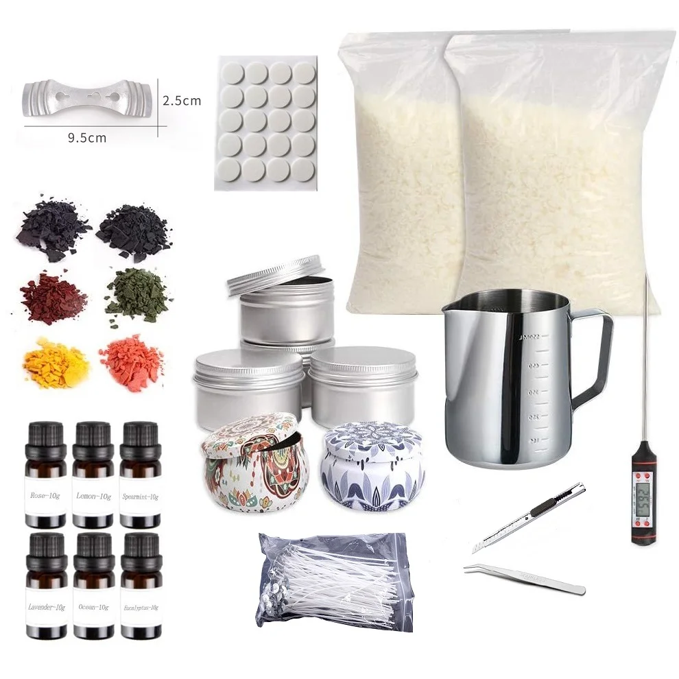 Romantic Candle Making Kit Homemade Candles Starter Set Full Set of Wax Candle Making Kit for DIY Festival Craft Gifts