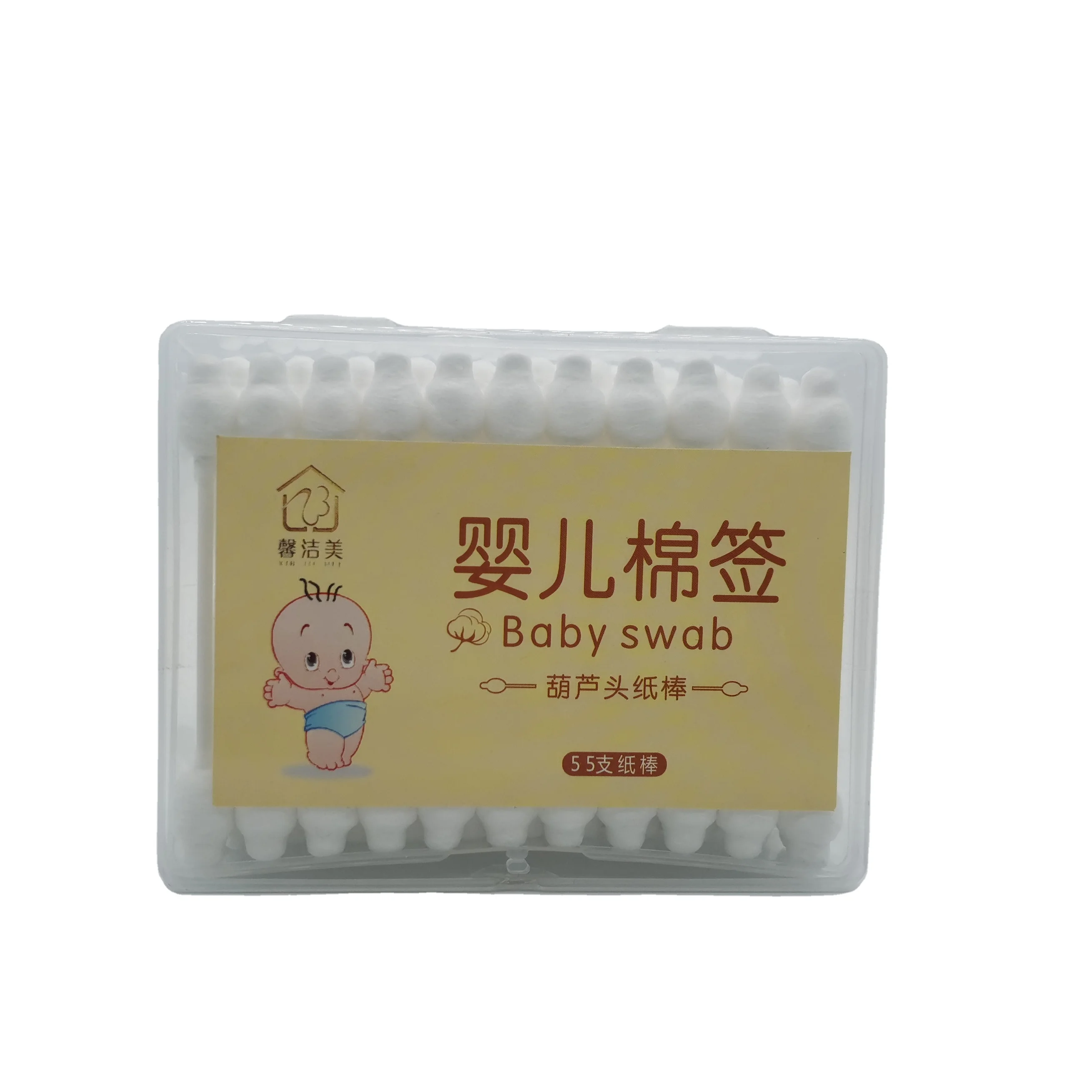 100pcs bamboo wood stick cotton swabs cotton buds