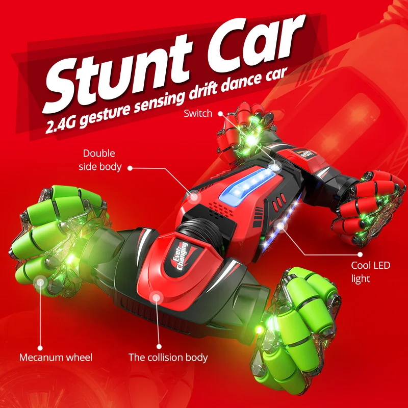 Tkkj K10 опрокидывание Carro 360 Skiding Stunt Rc 2 4G автомобиль 4Ch Электрический с дистанционным управлением индукционный трюк игрушка