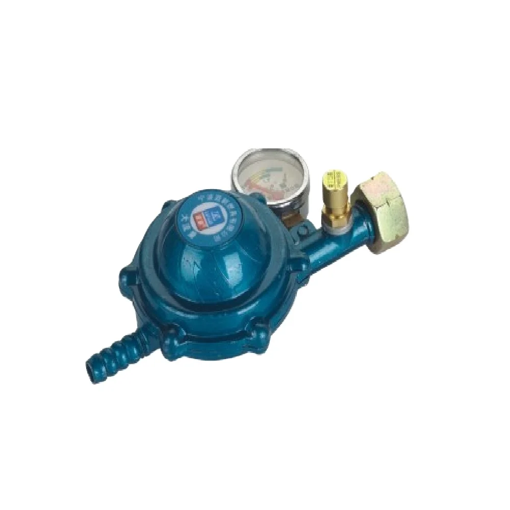LPG gas regulator with aluminium alloy body and gauge