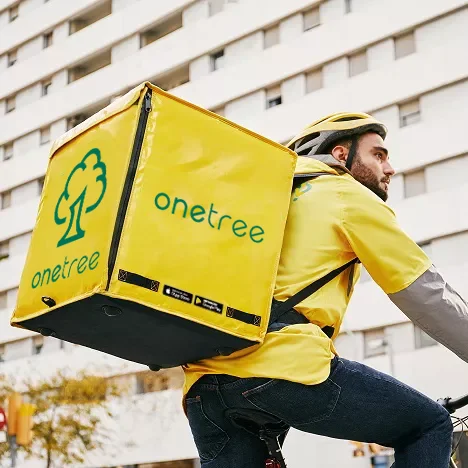 Customize high quality glossy yellow glovo thermal insulated hot food pizza delivery backpack sac l bag glovo sac livraison