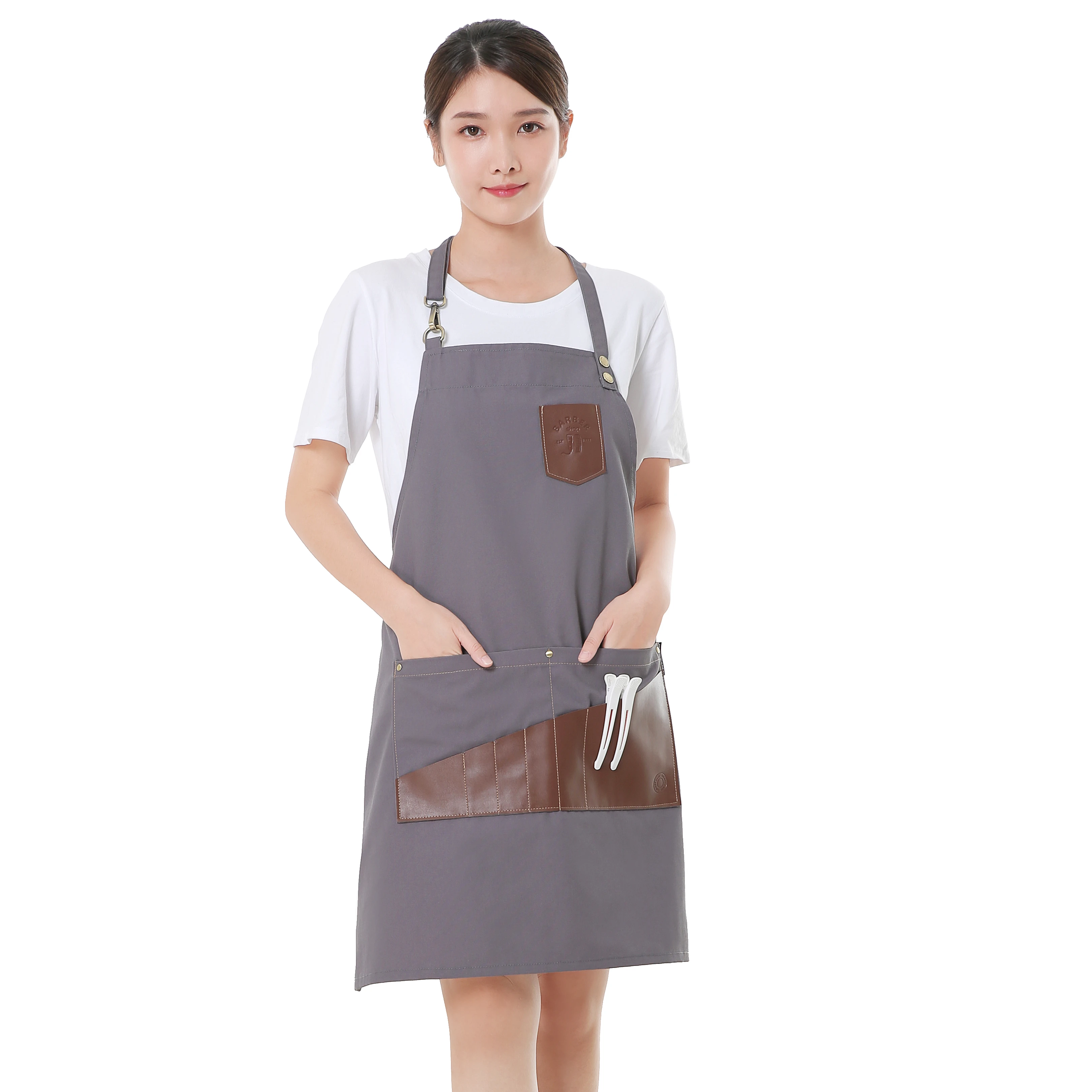
Smaethair Aprons Gray Coffee Shop Stylist Aprons Waterproof Canvas Aprons Popular in 2020 