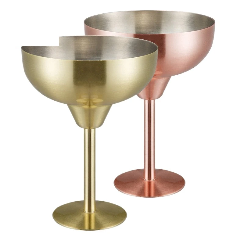 Gold Stainless Steel Red Wine Glass Goblets Martell Cup wine