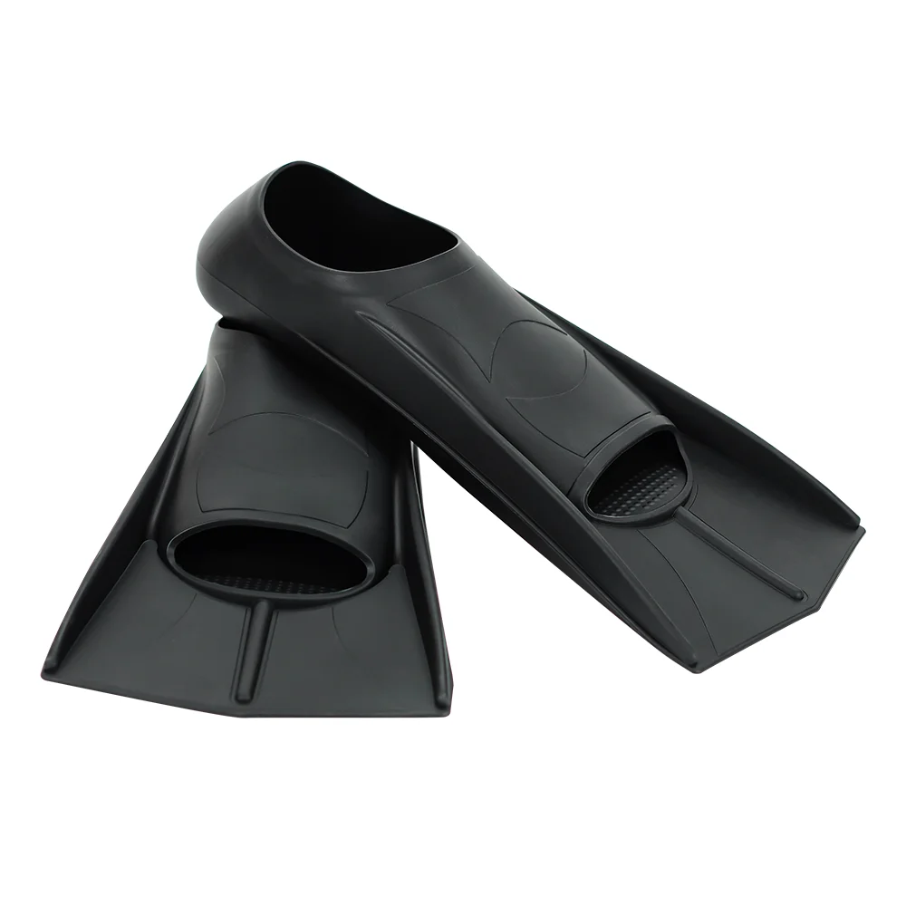 Manufacturer price Full Foot Design 42-44 size L Adult Training Swim Fins Snorkeling Flippers Short Blade Silicone Swimming Fins