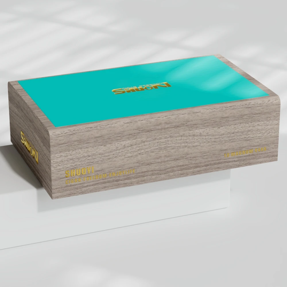 PVC Wooden custom cigar boxes cigar holder Storage Colorful custom cigar bands Box