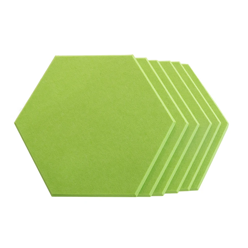 Noise Absorbing Soundproof PET Acoustic Panels Fireproof Acoustic Hexagon PET Panels