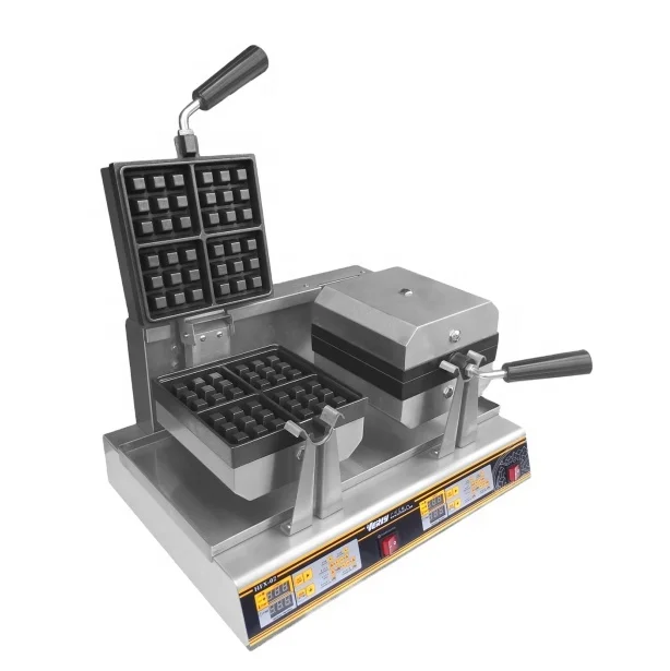  Горячая продажа Электрический закуски машины maker/двойной квадрат роторная вафельница