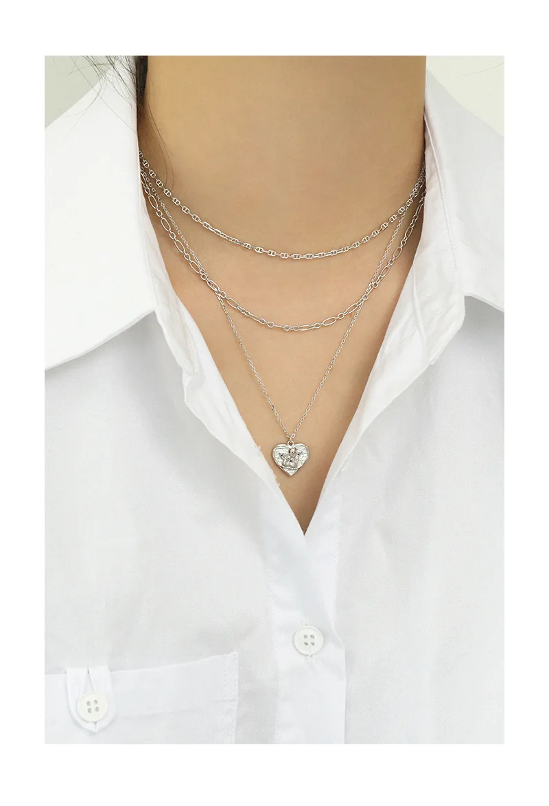 Wholesale Jewelry 925 Sterling Silver Jewellery Coffee Bean Pig Nose Chain Women Men Choker Necklace