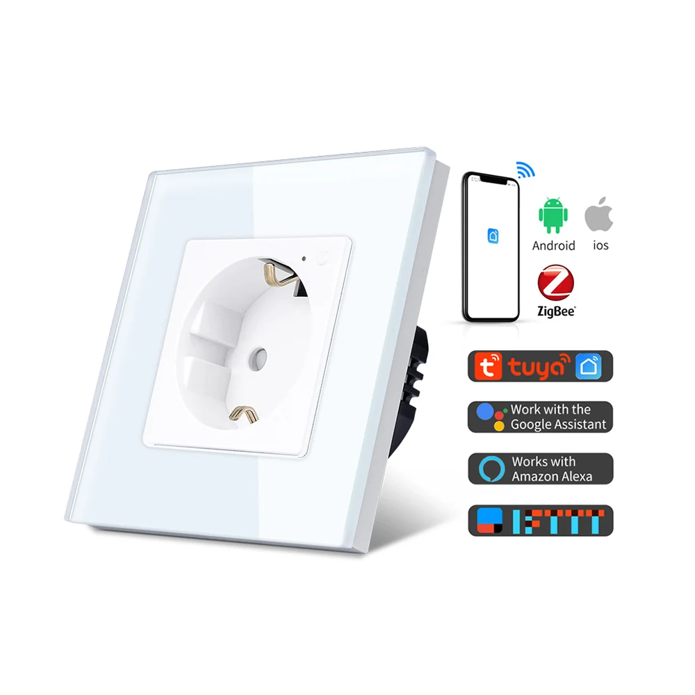 TAWOIA Home Interior Mobile Control Intelligent Smart Wifi German Style Type F Socket Schuko European Socket With ROHS CE