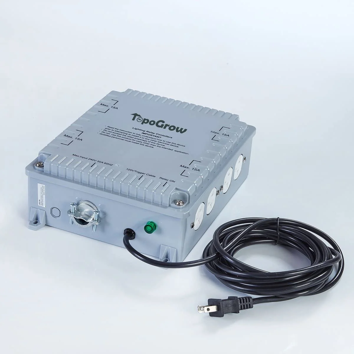 8-Light Controller,  8000w High Power HID Master 120v~240v Grow Light Relay Controller w/120 Volt Trigger Cable for Hydroponics