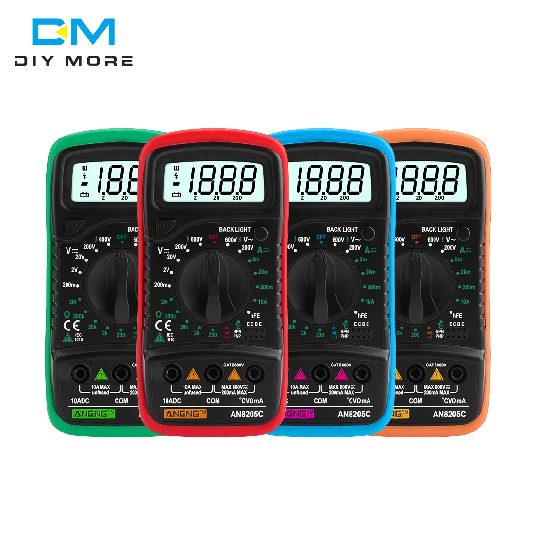 Gaqqee AN8205C Digital Multimeter AC/DC Ammeter Volt Ohm Tester Meter Multimetro With Thermocouple LCD Backlight Portable Meters
