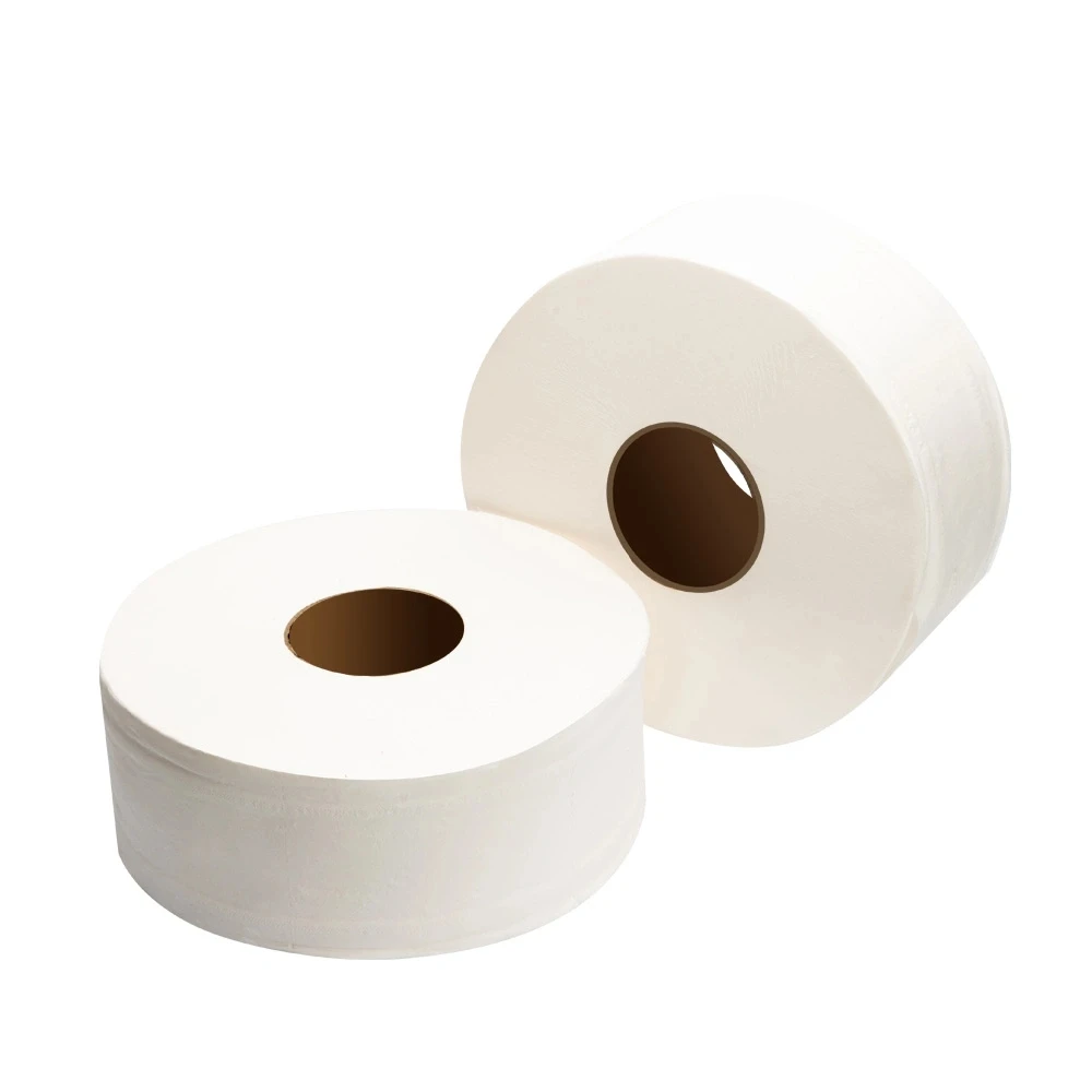 jumbo toilet paper roll Print custom logo Cheap price Virgin Wood pulp bathroom big toilet tissue 2ply skin friendly