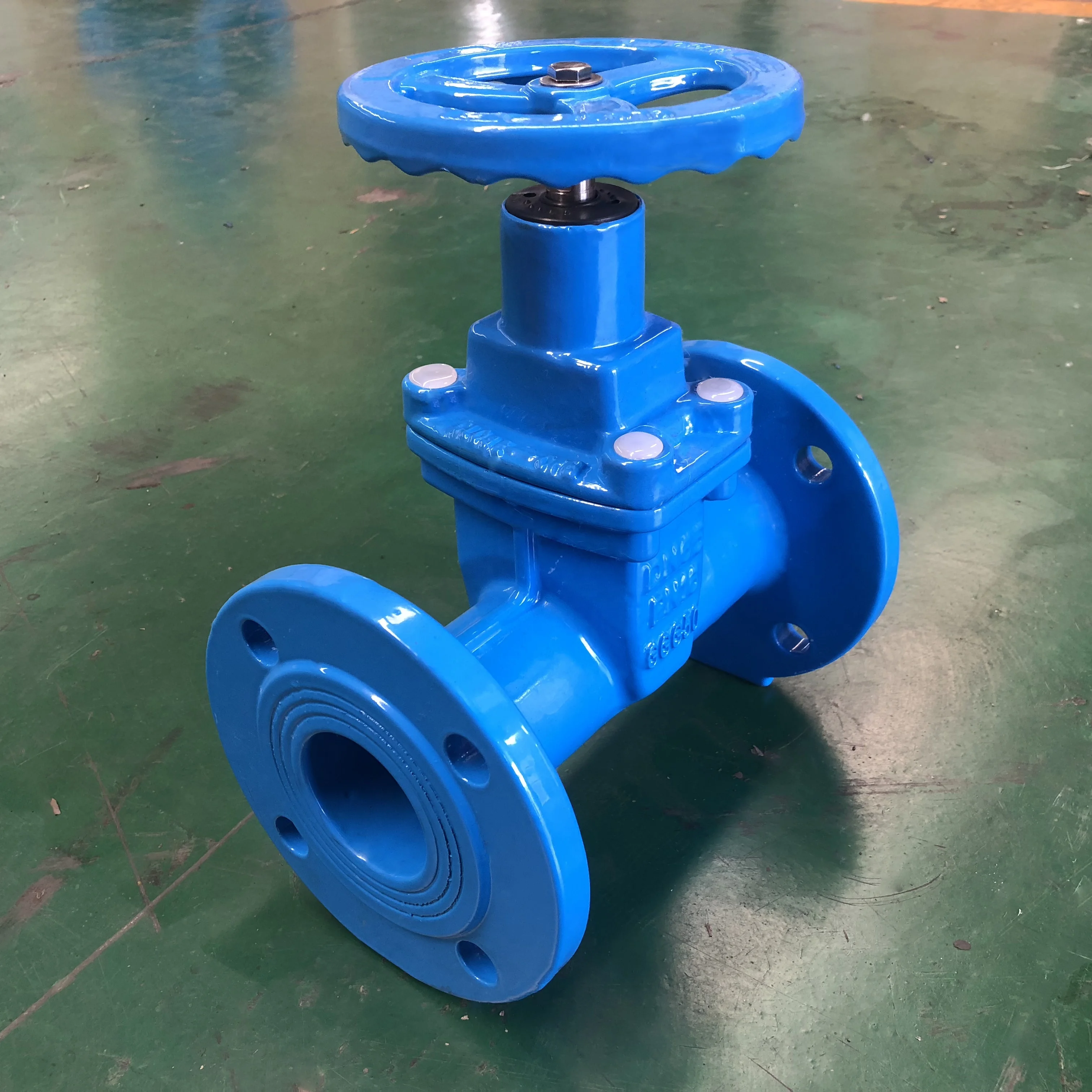 F5 DIN Non-Rising Stem Gate Valve Flange Ends Resilient Seat Rubber Seat Gate Valve