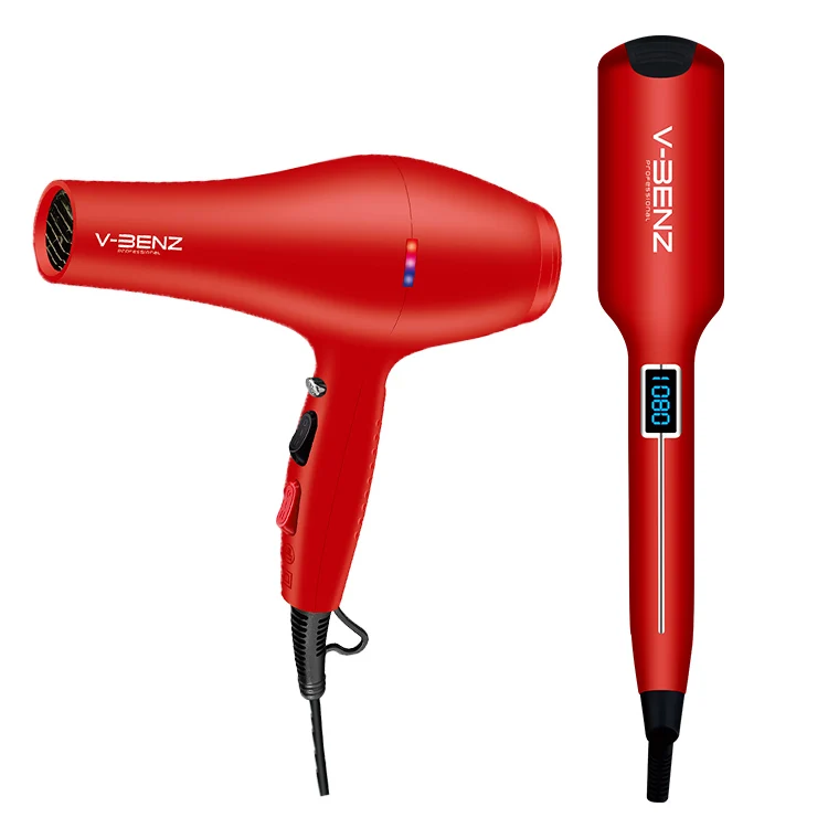 V-Benz Newest  Two In One High Quality And Beauty For Bride The Set Of Hair Straightener And Hair Dryer