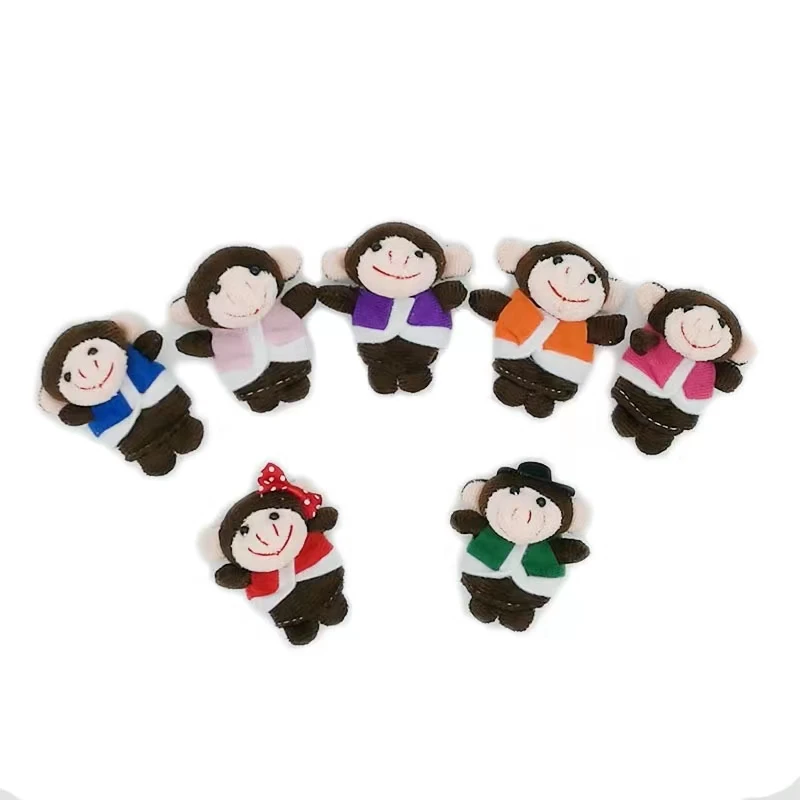 Amazon Hot Sale Monkey Finger Puppets Cartoon Animal Finger Puppets Toys for Baby