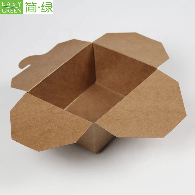Easy Green disposable food to go kraft paper food packaging lunch box