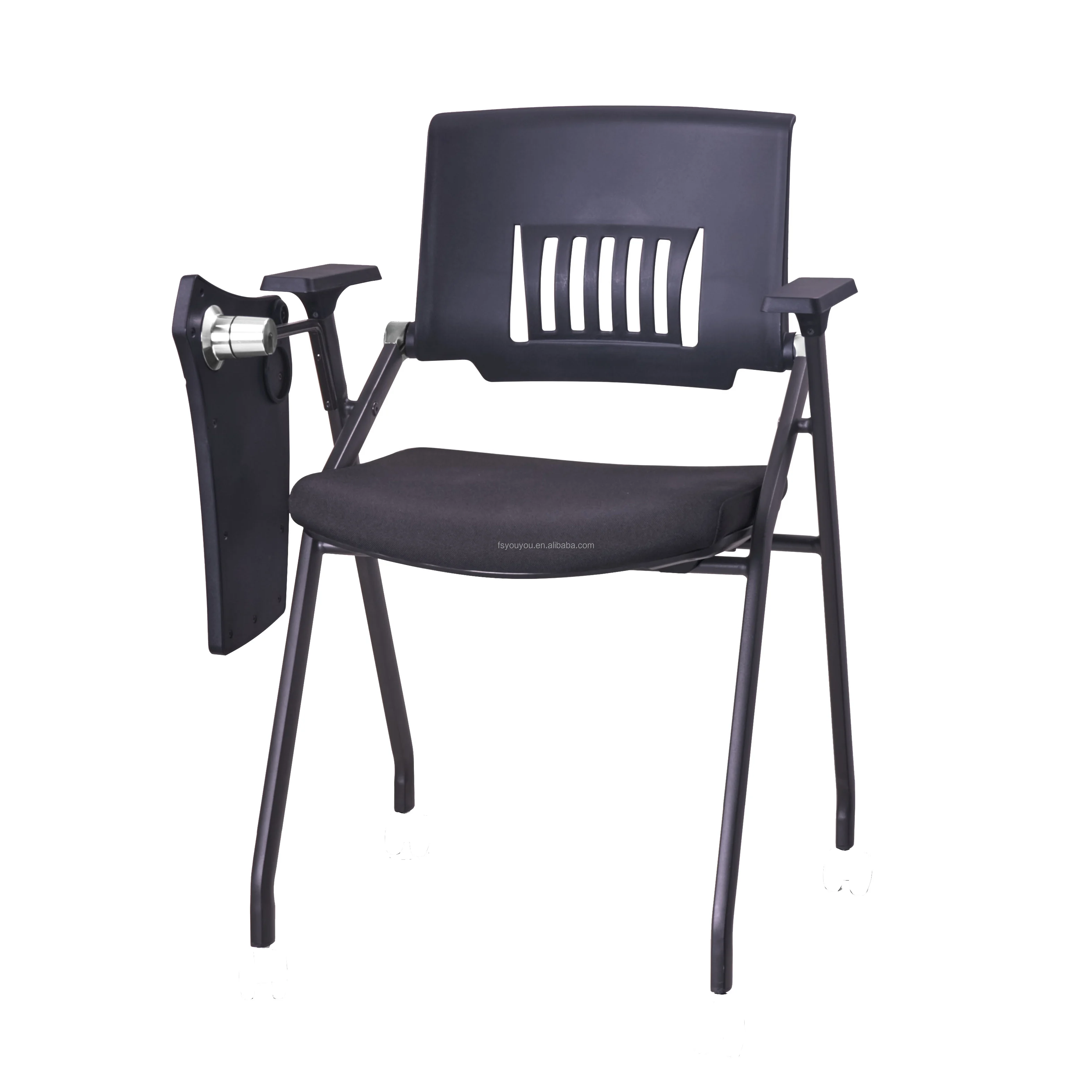 School metal frame Study Conference Writing Tablet fabric Training Office folding training chair with writing table