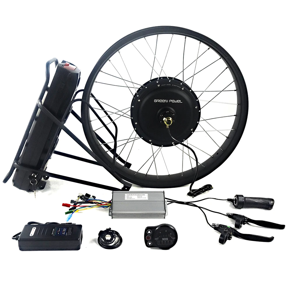 Greenpedel 1000w 48v electric e-bike motor fat bike conversion kit with battery