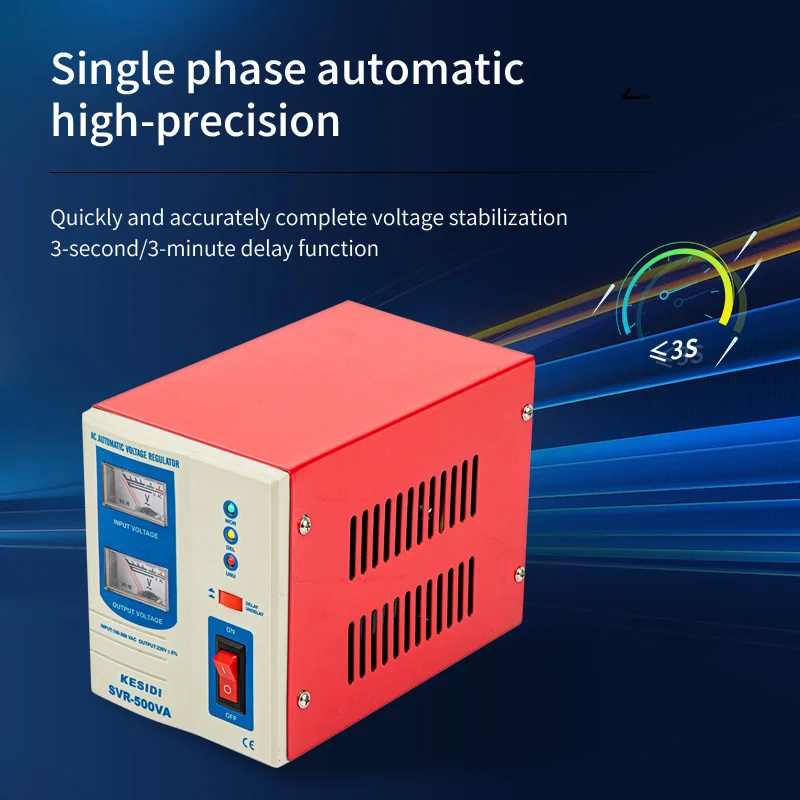 KESIDI Brand high precision 220v single phase ac voltage regulators/stabilizers 500va relay type for home/industry use