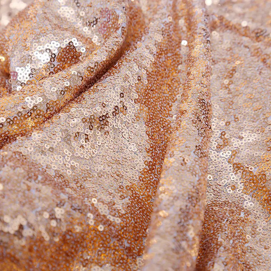 Wholesale Hotel Wedding Dinner Portable Background Glitter Fabric Stage Decoration 8ft x 8ft Rose Gold Sequin Curtain Backdrop