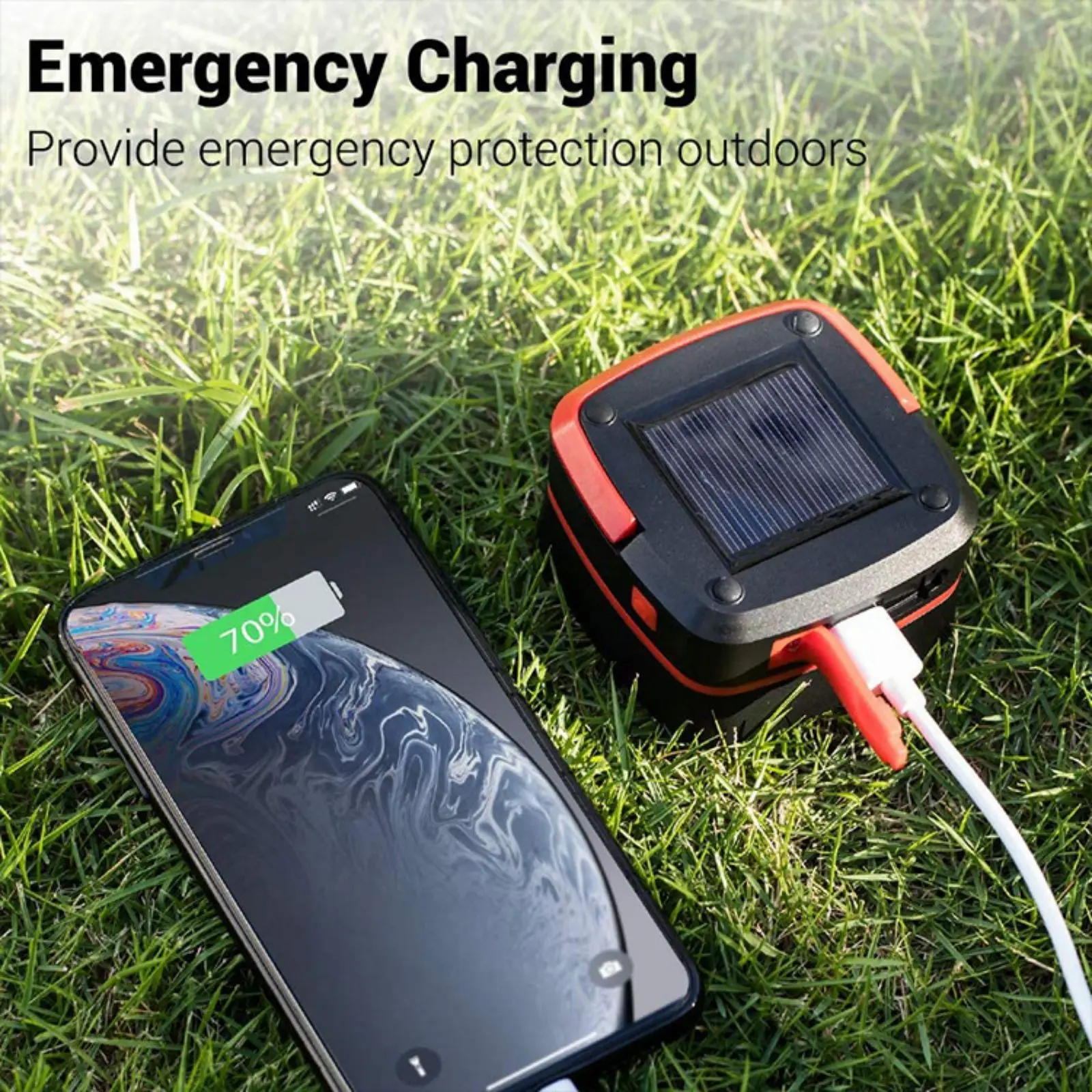 Solar power Outdoor Camping Light emergency Tent Light  Portable Folding Light