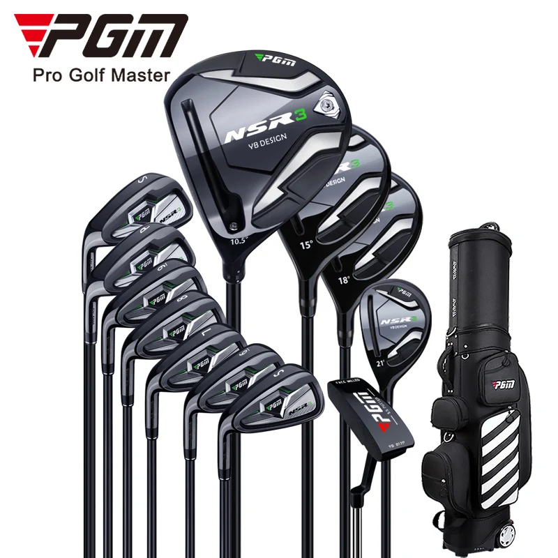 Wholesale PGM MTG033 Left Handed NSR III Men Titanium High Rebound Angle Adjustable Golf Clubs Complete Set with Golf Bag