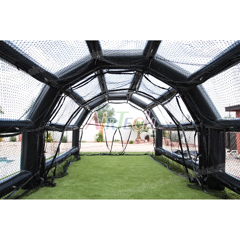 Large outdoor team challenge game inflatable sport batting cage game for sale