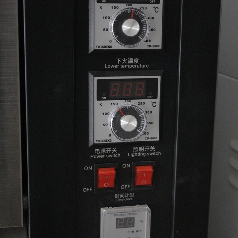 gas electric commercial Stainless Steel Deck Oven With Steam 12-Tray 3 Deck Bakery Oven garth pizza oven