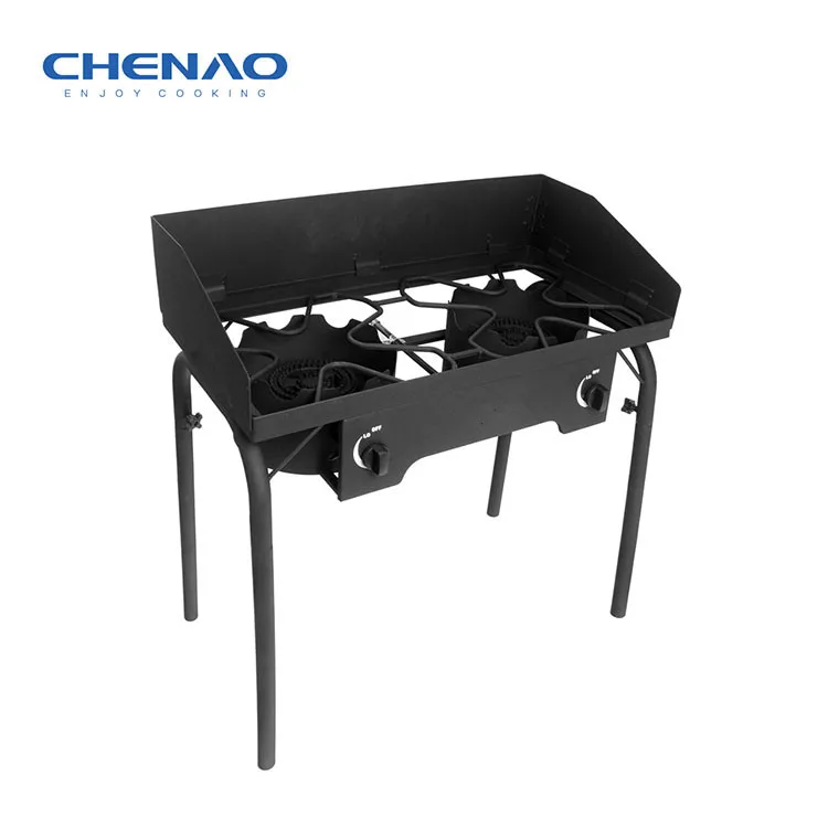 Туризм барбекю Кемпинг газовая гриль уличная плита с ветровой