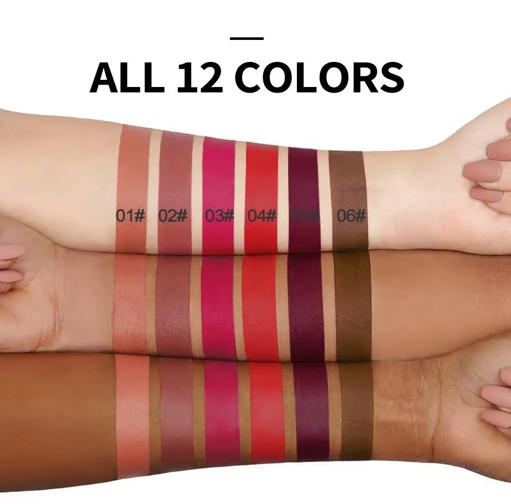 Lip Gloss Hot Sale Matte Velvet Spray 12 Colours Liquid Red Lip Glaze Custom Fashion Lip Gloss Waterproof