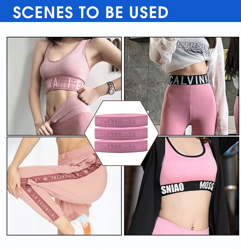 Factory Wholesale Stock Nylon Stretch Knitted Elastic Band for Waistband Sports Pants